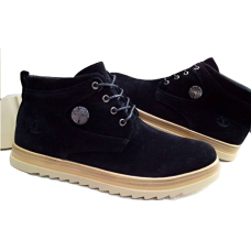 Classic Black Laceup Ankle Men Shoes